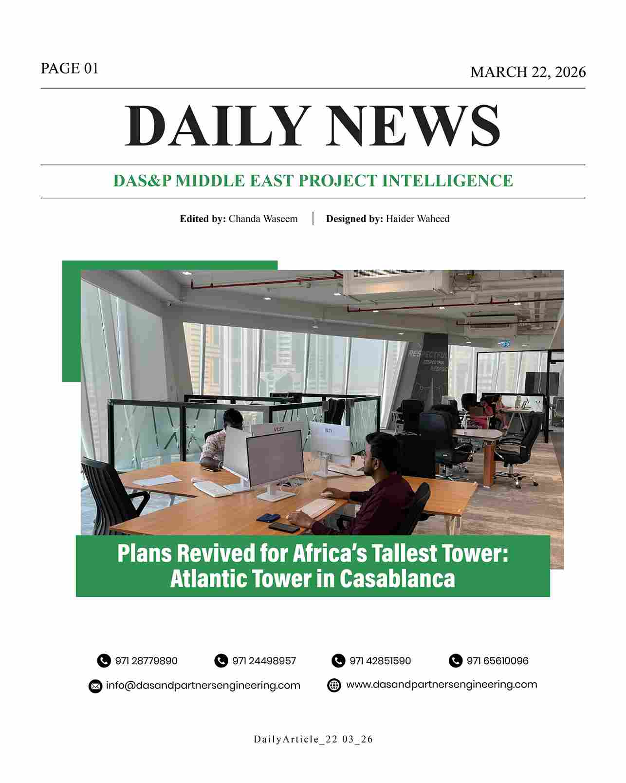 Daily News with DAS&P - 22th Mar 2026