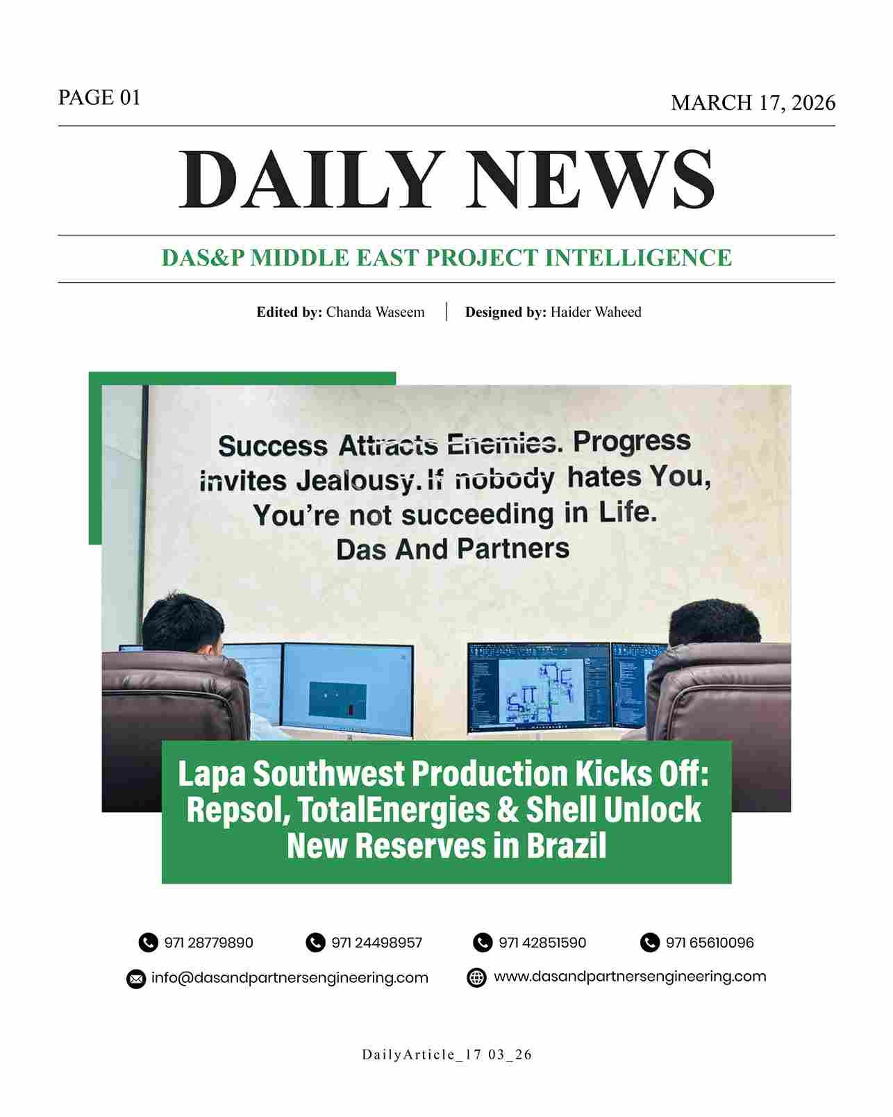 Daily News with DAS&P - 17th Mar 2026