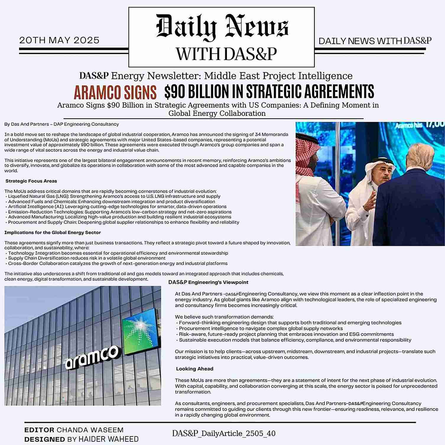 Daily News with DAS&P - 20th May 2025