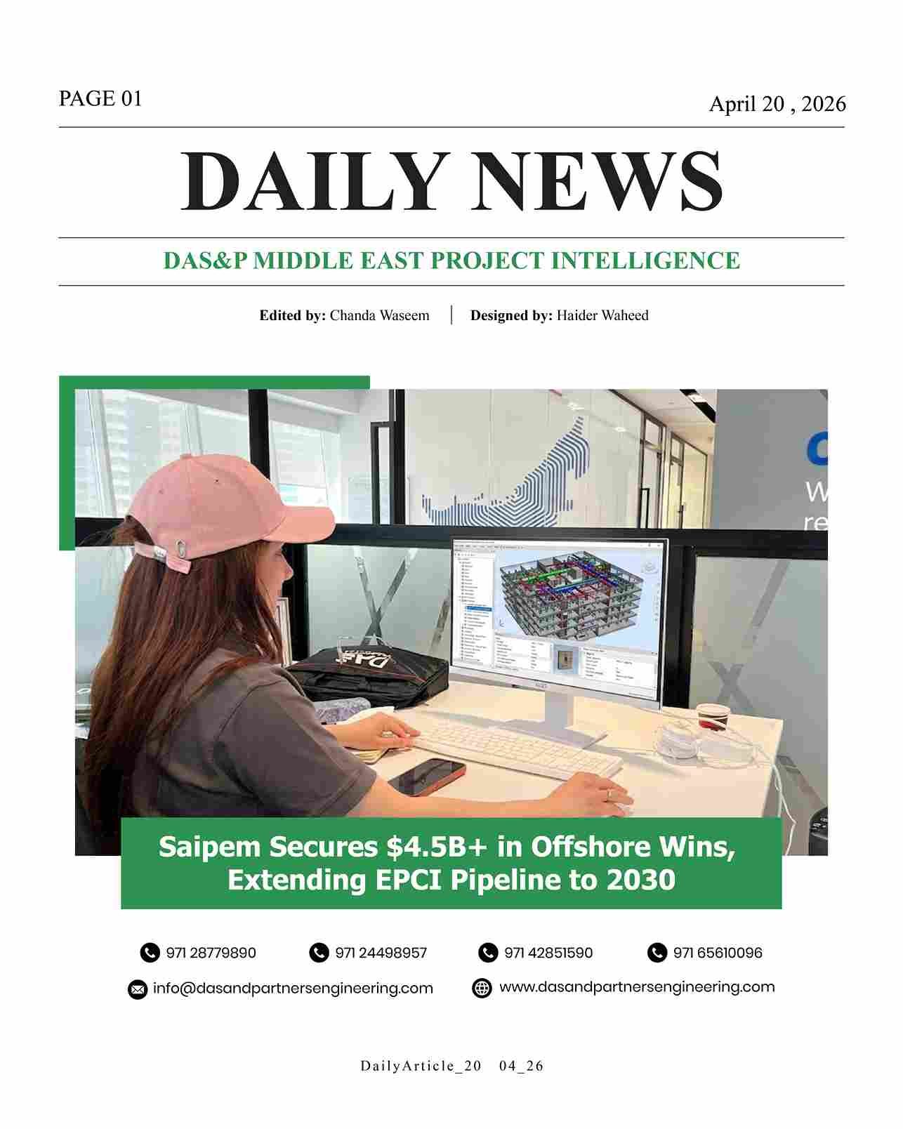 Daily News with DAS&P - 20th Apr 2026