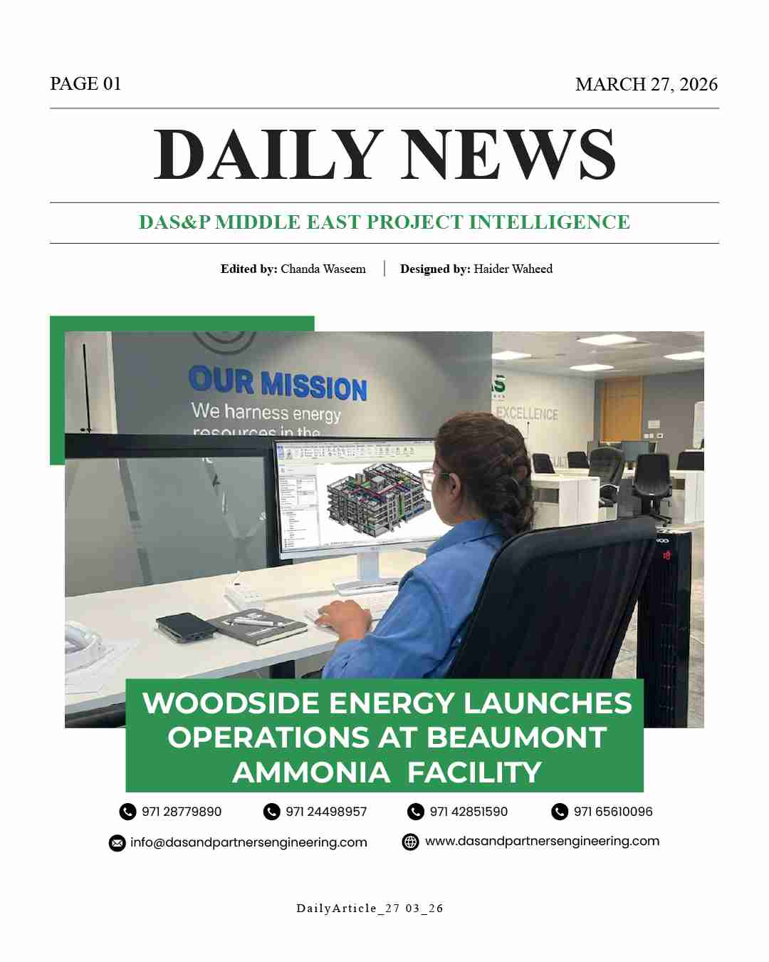 Daily News with DAS&P - 27th Mar 2026