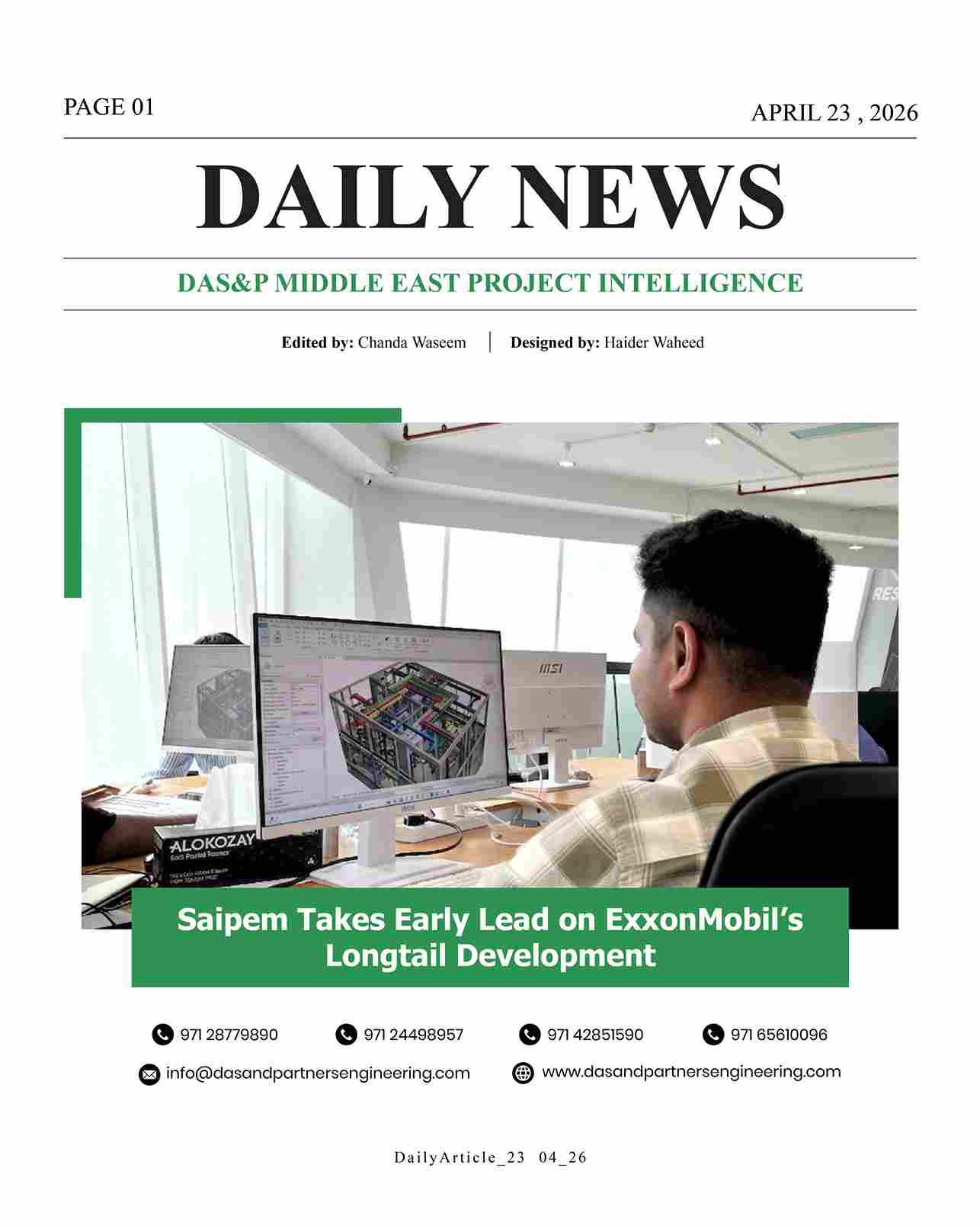 Daily News with DAS&P - 23th Apr 2026