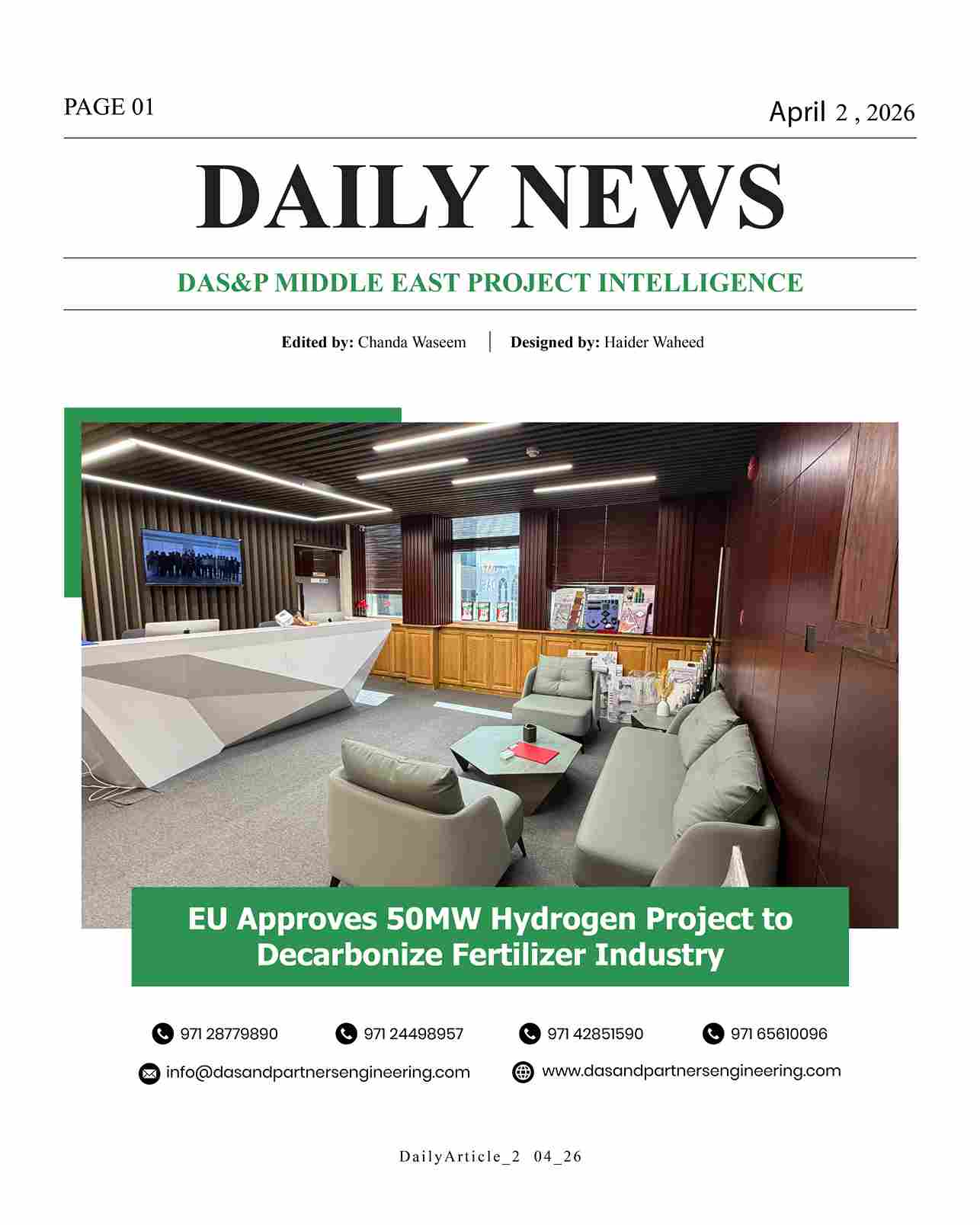 Daily News with DAS&P - 2nd Apr 2026
