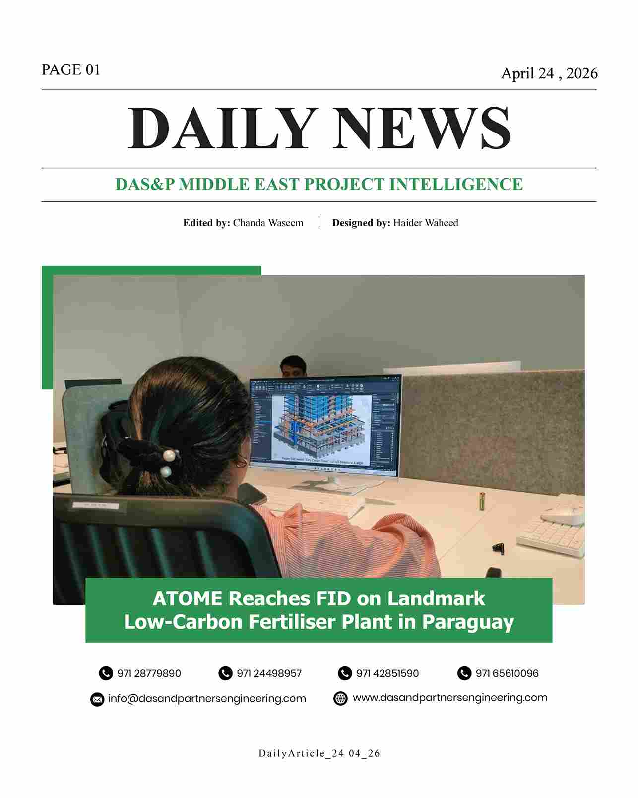 Daily News with DAS&P - 24th Apr 2026