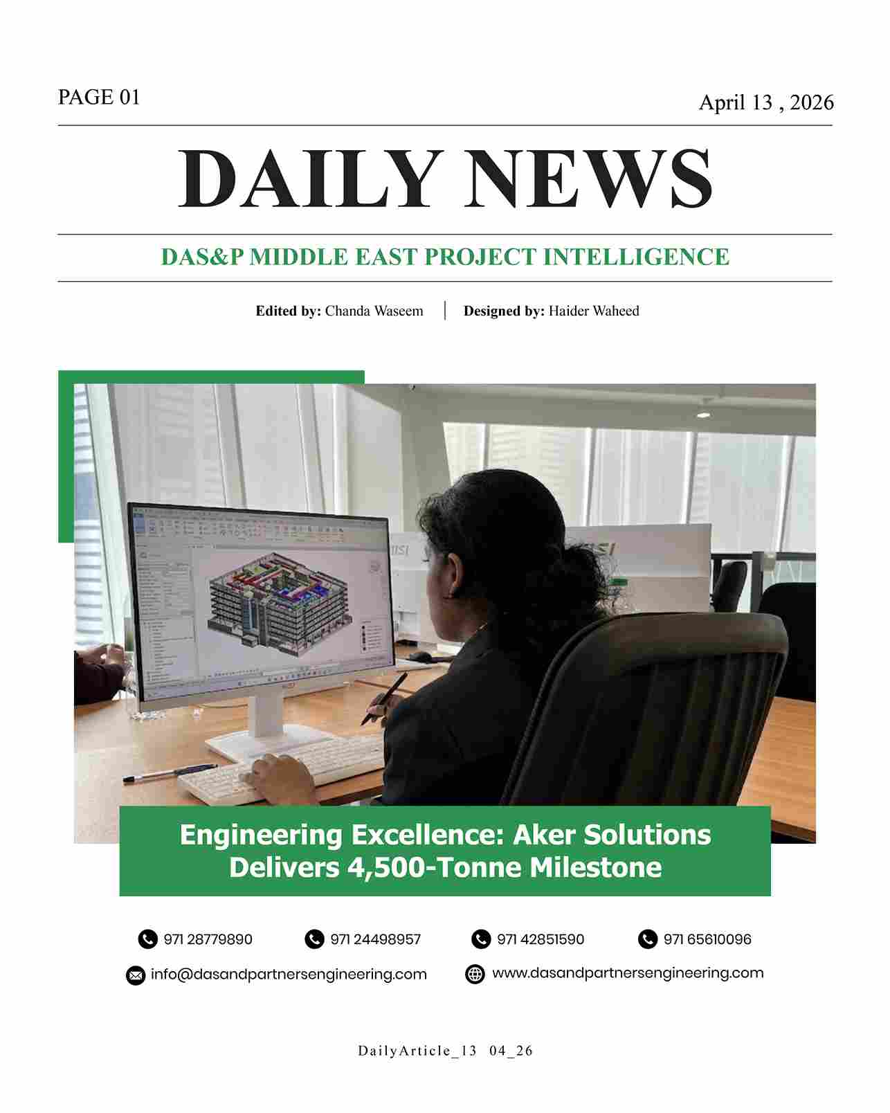 Daily News with DAS&P - 13th Apr 2026