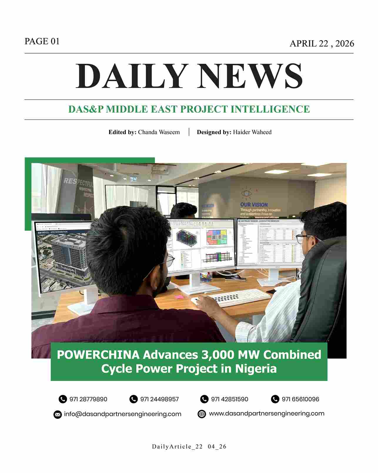 Daily News with DAS&P - 22nd Apr 2026