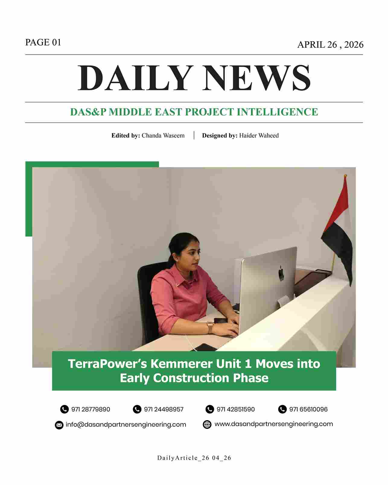 Daily News with DAS&P - 26th Apr 2026