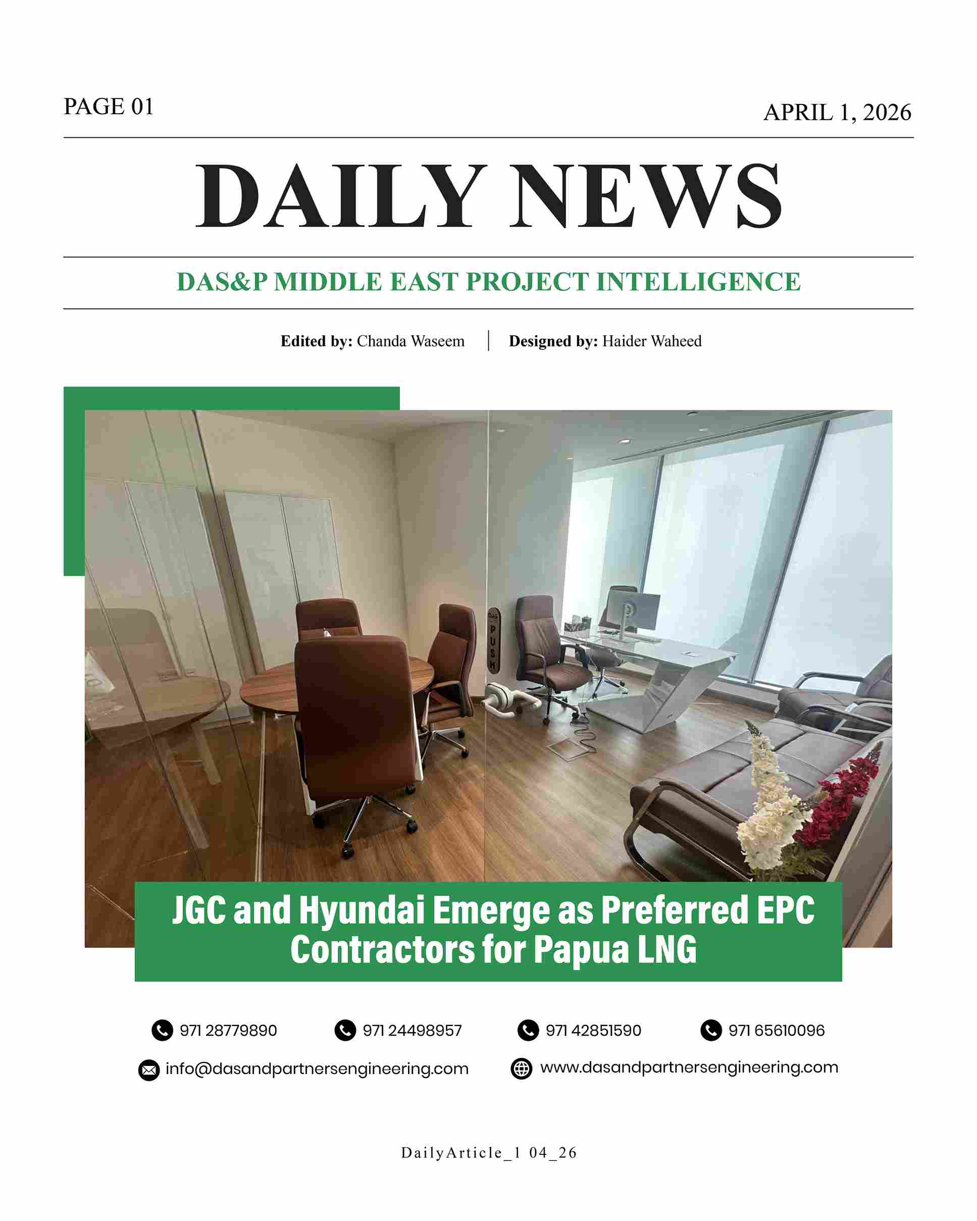 Daily News with DAS&P - 1st Apr 2026